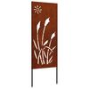 vidaXL Garten Sichtschutz-Leinwand Rostig 50 x 140 cm Wetterfeststahl