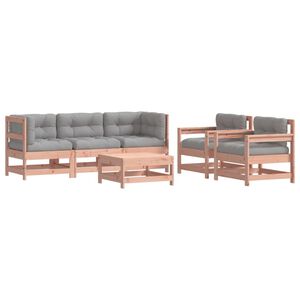 vidaXL 6-tlg. Garten-Lounge-Set mit Kissen Massivholz Douglasie