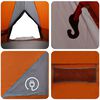vidaXL Teepee Zelt mit Dach Grau und Orange 490 x 410 x 210 cm