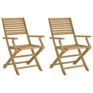vidaXL Gartenst&uuml;hle 2 Stk. Klappbar 54,5x61,5x86,5cm Massivholz Akazie