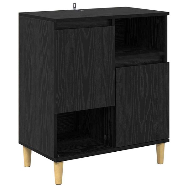 vidaXL Sideboards 3 pcs Schwarz Eichen-Optik 60 x 35 x 70 cm