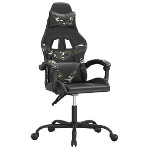 vidaXL Gaming-Stuhl Schwarz und Tarnfarben Kunstleder