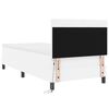 vidaXL Boxspringbett mit Matratze Wei&szlig; 100 x 200 cm Kunstleder