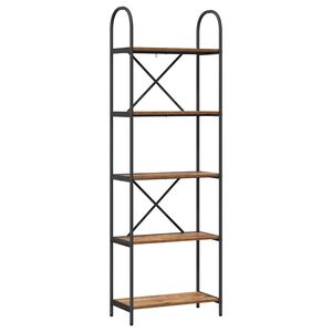 vidaXL B&uuml;cherregal 5 Ebenen 60 x 30 x 183 cm Holzwerkstoff Altholz