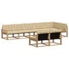 vidaXL Outdoor-Sofagarnitur 8 stk. 8-Sitzer Wei&szlig; und Beige