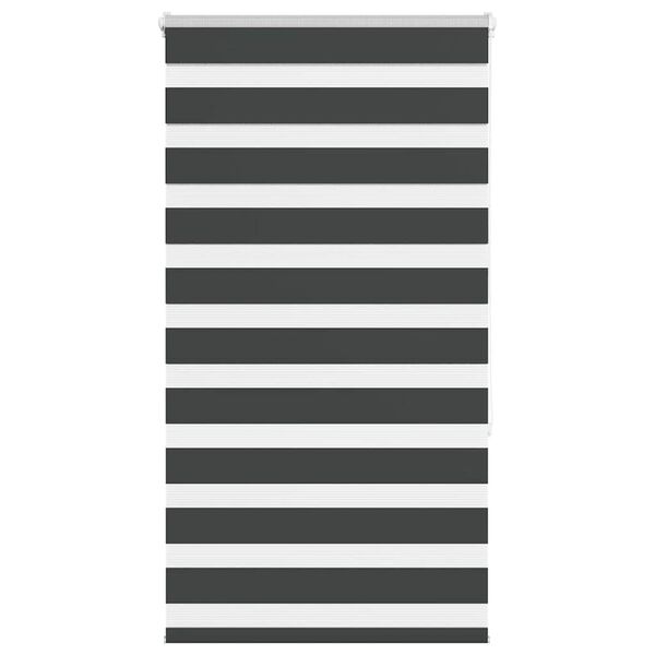 vidaXL Doppelrollo Schwarz 85x150 cm Stoffbreite 80,9 cm Polyester