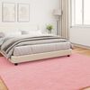 vidaXL Rutschfester Kunstfellteppich Olite Rosa 240 x 240 cm Polyester
