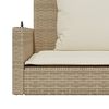 vidaXL H&auml;ngebank mit Kissen Beige 119x56x48 cm Poly Rattan