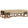 vidaXL Outdoor-Sofagarnitur mit Kissen 7 pcs Natur und Beige