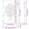 vidaXL Gartentor 85x125 cm Cortenstahl Baum-Design