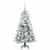 vidaXL K&uuml;nstlicher klappbarer Weihnachtsbaum Wei&szlig; 120 cm PE und PVC