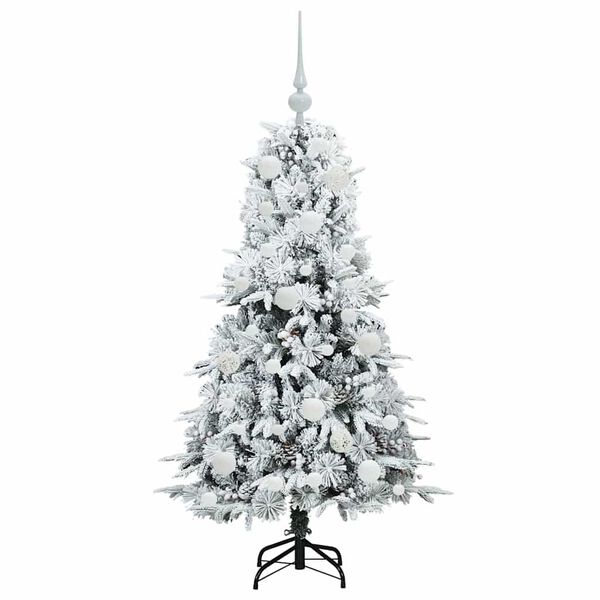 vidaXL K&uuml;nstlicher klappbarer Weihnachtsbaum Wei&szlig; 120 cm PE und PVC