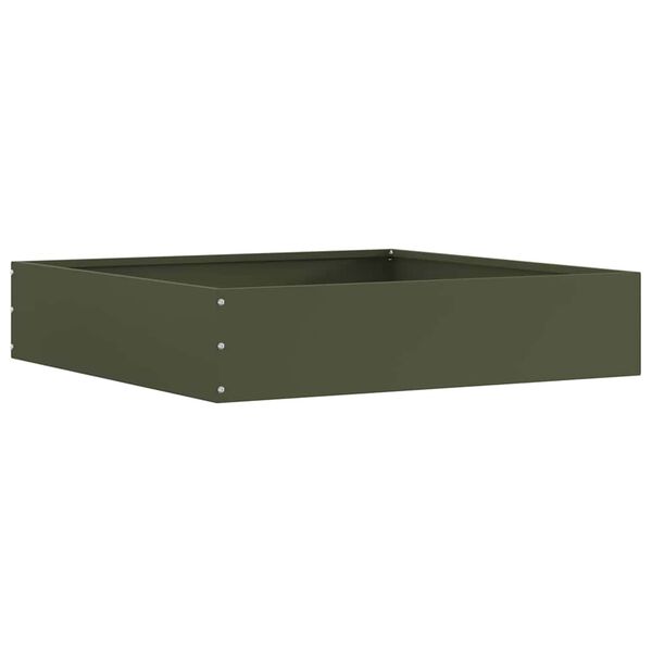 vidaXL Raseneinfassung Olive Gr&uuml;n 60 x 60 x 13 cm Stahl