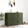 vidaXL Sideboard Olivgr&uuml;n 100,5x39x72 cm Stahl