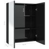 vidaXL Bad-Spiegelschrank 60x15x75 cm MDF Gl&auml;nzendes Schwarz