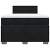 vidaXL Boxspringbett mit Matratze Schwarz 120x200 cm Samt