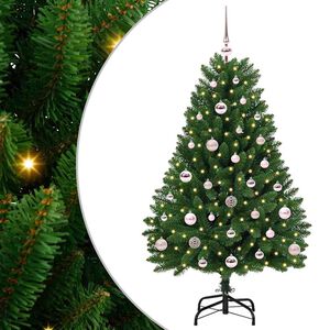 vidaXL K&uuml;nstlicher klappbarer Weihnachtsbaum Gr&uuml;n 120 cm PVC und Stahl