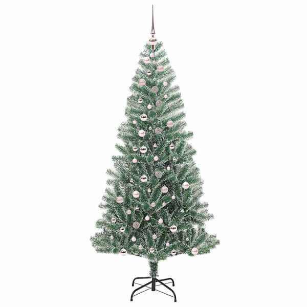 vidaXL K&uuml;nstlicher Weihnachtsbaum beschneit mit LED Licht 240 cm