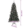 vidaXL K&uuml;nstlicher Weihnachtsbaum Gr&uuml;n 240 cm PVC, Plastik und Stahl