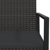 vidaXL Gartensessel mit Kissen Schwarz Poly Rattan