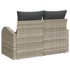 vidaXL Gartensofa Hellgrau 124 x 62 x 69cm Poly-Rattan