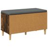 vidaXL Flurbank mit Kissen mit T&uuml;r Ger&auml;ucherte Eiche 60 x 38 x 46 cm