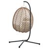 vidaXL H&auml;ngendes Ei-Stuhl Hellcreme 104 x 100 x 191 cm Poly-Rattan