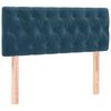 vidaXL Boxspringbett mit Matratze Dunkelblau 120x200 cm Samt