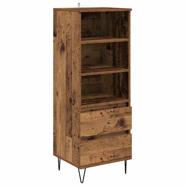 vidaXL Highboard mit Schubladen Altholz 40 x 36 x 110 cm Holzwerkstoff