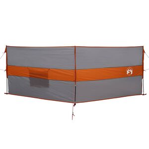 vidaXL Camping-Windschutz Grau und Orange 344x120 cm Wasserdicht