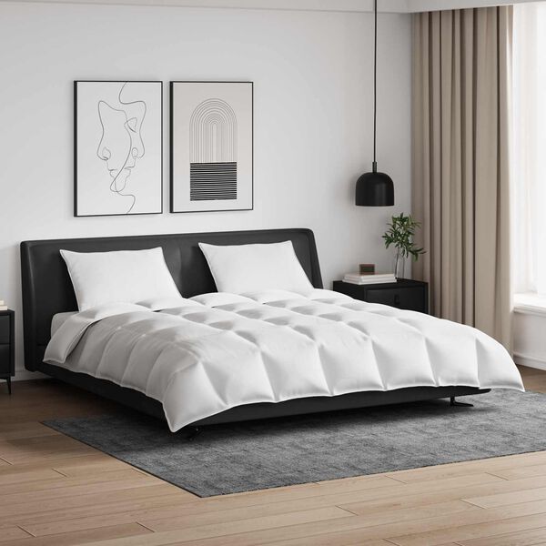 vidaXL Bettdecken Set mit Kissen 3 pcs Weiß Daunenfeder