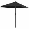 vidaXL Gartenparasol Schwarz 294 x 150 x 223 cm Stoff