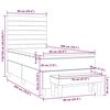 vidaXL Boxspringbett mit Matratze Dunkelbraun 90x200 cm Stoff