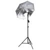 vidaXL Fotostudio-Set mit Lampen, Schirmen, Hintergrund, Reflektor