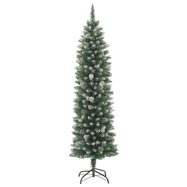 vidaXL K&uuml;nstlicher Weihnachtsbaum mit St&auml;nder Schlank 240 cm PVC