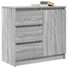 vidaXL Sideboard mit Schublade Grau Sonoma 71x35x65 cm Holzwerkstoff