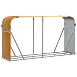 vidaXL Kaminholzunterstand Holzoptik 180x45x100 cm Verzinkter Stahl