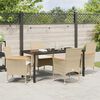 vidaXL Garten Essgruppe mit Kissen 5 pcs Beige Poly-Rattan
