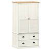 vidaXL Kleiderschrank VIGO Wei&szlig; 90x55x170 cm Massivholz Kiefer
