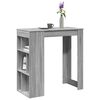 vidaXL Bartisch mit Regal Grau Sonoma 102x50x103,5 cm Holzwerkstoff