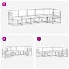 vidaXL Outdoor-Sofagarnitur mit Kissen 6 pcs Natur und Creme