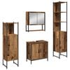 vidaXL Badezimmerm&ouml;bel-Set 4 stk. Braun 33 x 33 x 185,5 cm
