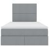 vidaXL Aufbewahrungsbett mit Matratze Hellgrau 120 x 190 cm Stoff