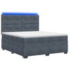 vidaXL Boxspringbett mit Matratze Dunkelgrau 140 x 200 cm Samt