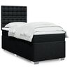 vidaXL Boxspringbett mit Matratze Schwarz 90x190 cm Stoff