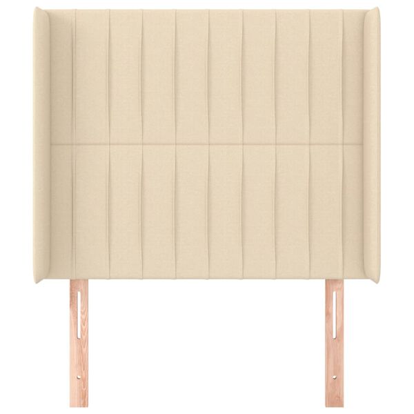 vidaXL Kopfteil mit Ohren Creme 83x16x118/128 cm Stoff