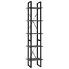 vidaXL B&uuml;cherregal 5 F&auml;cher Grau 40x30x175 cm Holzwerkstoff