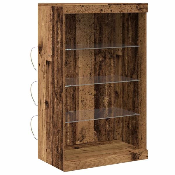 vidaXL LED-Sideboard Altholz 60,5 x 37 x 100 cm Holzwerkstoff