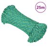 vidaXL Bootsseil Gr&uuml;n 5 mm 25 m Polypropylen
