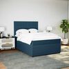 vidaXL Boxspringbett mit Matratze Dunkelblau 160x200 cm Samt